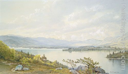 Lake Squam and the Sandwich Mountains painting - William Trost Richards Lake Squam and the Sandwich Mountains art painting